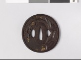 Tsuba with bamboo branch