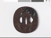 Tsuba with crab and bamboo (EAX.10263)