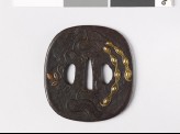 Tsuba with bean plant