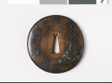 Lenticular tsuba with poem (EAX.10284)