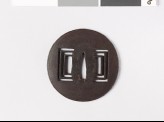 Tsuba with raised edge and oblong piercings (EAX.10286)