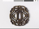 Tsuba with cruciform border and flowers (EAX.10287)