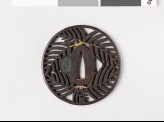 Tsuba with warabi, or bracken fronds