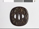 Tsuba with peonies