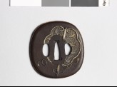 Tsuba with fan and riding cane (EAX.10305)