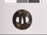 Tsuba with flowers and scrolls