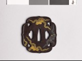 Aoi-shaped tsuba with kiri, or paulownia, leaves (EAX.10320)