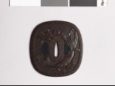 Tsuba with beetroot, turnip, and key pattern