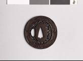 Tsuba with swastikas and amariō, or rain dragons