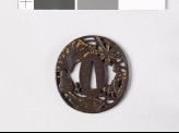 Tsuba with fukiyose, or autumn debris