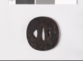 Tsuba with morning glory on a bamboo framework (EAX.10358)