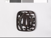 Tsuba with plum blossom and narcissus flowers (EAX.10360)