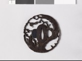 Tsuba with gnarled plum tree