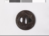 Tsuba with carp leaping from turbulent water (EAX.10400)