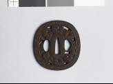 Tsuba with chrysanthemum and stylized clematis (EAX.10419)