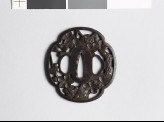 Mokkō-shaped tsuba with flowering plum tree (EAX.10422)