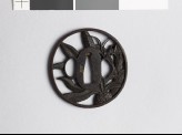 Tsuba with palm leaves and a locust (EAX.10428)