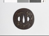 Tsuba with rocks and waves