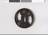 Tsuba in the form of two aoi, or hollyhock leaves