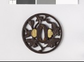 Round tsuba with flowering branch (EAX.10496)