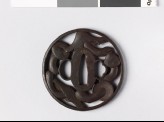 Round tsuba with five mushrooms (EAX.10508)