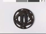 Round tsuba with five nakago, or sword tangs