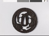 Round tsuba with wisteria (EAX.10519)