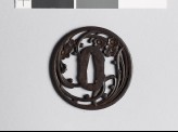 Tsuba with liliaceous plant and dewdrops (EAX.10529)