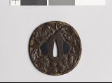 Tsuba with peonies