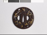 Tsuba with overlapping chrysanthemum leaves (EAX.10539)