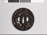 Tsuba with peonies