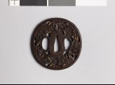 Tsuba with clematis flowers