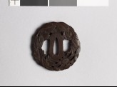 Tsuba with chrysanthemum flowers and leaves (EAX.10543)