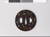 Tsuba with maple leaves and waves (EAX.10556)