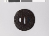 Tsuba with heraldic hawk feathers