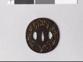 Tsuba with flowering cherry tree