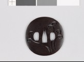 Lenticular tsuba with ferns (EAX.10580)