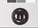 Tsuba with banana leaves (EAX.10583)
