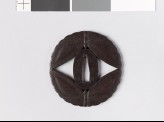 Tsuba with two butterflies