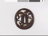 Tsuba with phoenix formed from leaves and scrolls (EAX.10591)