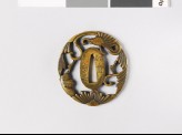 Tsuba with amariō, or rain dragon, formed from leaves and scrolls (EAX.10594)