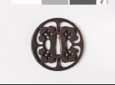 Round tsuba with aoi, or hollyhock leaves (EAX.10608)