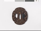 Mokkō-shaped tsuba with cherry blossoms (EAX.10626)