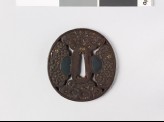 Tsuba with cherry, peony, and chrysanthemum flowers (EAX.10630)