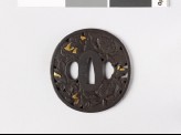 Tsuba with peony flowers and leaves (EAX.10631)
