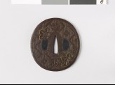 Tsuba with clematis flowers