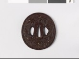 Tsuba with maple leaves and dewdrops (EAX.10641)