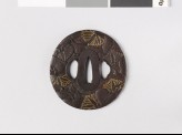 Tsuba with aoi, or hollyhock leaves