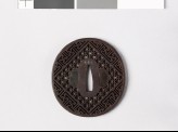 Tsuba with diaper formed from interlaced circles and swastikas