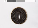 Tsuba with shippō diaper of interlaced circles